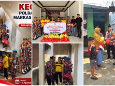 Polda Lampung Bersama Markas Daerah LMP Salurkan Sembako, Warga Sambut Antusias Jelang HUT RI ke-81