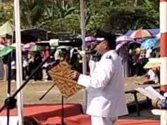 Ketua Apdesi Kecamatan Pulo Ampel Bacakan Teks Proklamasi Kemerdekaan