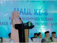 Wakil Gubernur Lampung Jihan Nurlela menghadiri Haul ke-8 Al-Maghfurlah KH Muhammad Sobari dan Haul ke-25 Hadiyu Provinsi Lampung