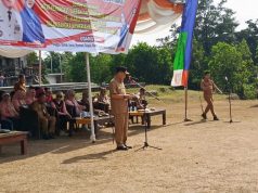 Dalam HUT RI,Bupati Tulang Bawang Meriahkan Lomba Senam