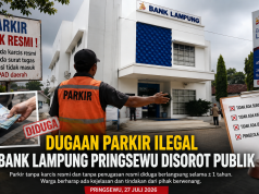 Dugaan Parkir Ilegal Bank Lampung Pringsewu Disorot Publik