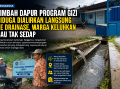 Limbah Dapur Program Gizi di Sumberejo Dikeluhkan Warga, Drainase Disebut Keruh dan Berbau
